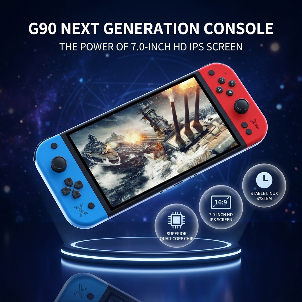 Gaming Console For 7 Year Old - New G90 Retro Gaming Handheld Big