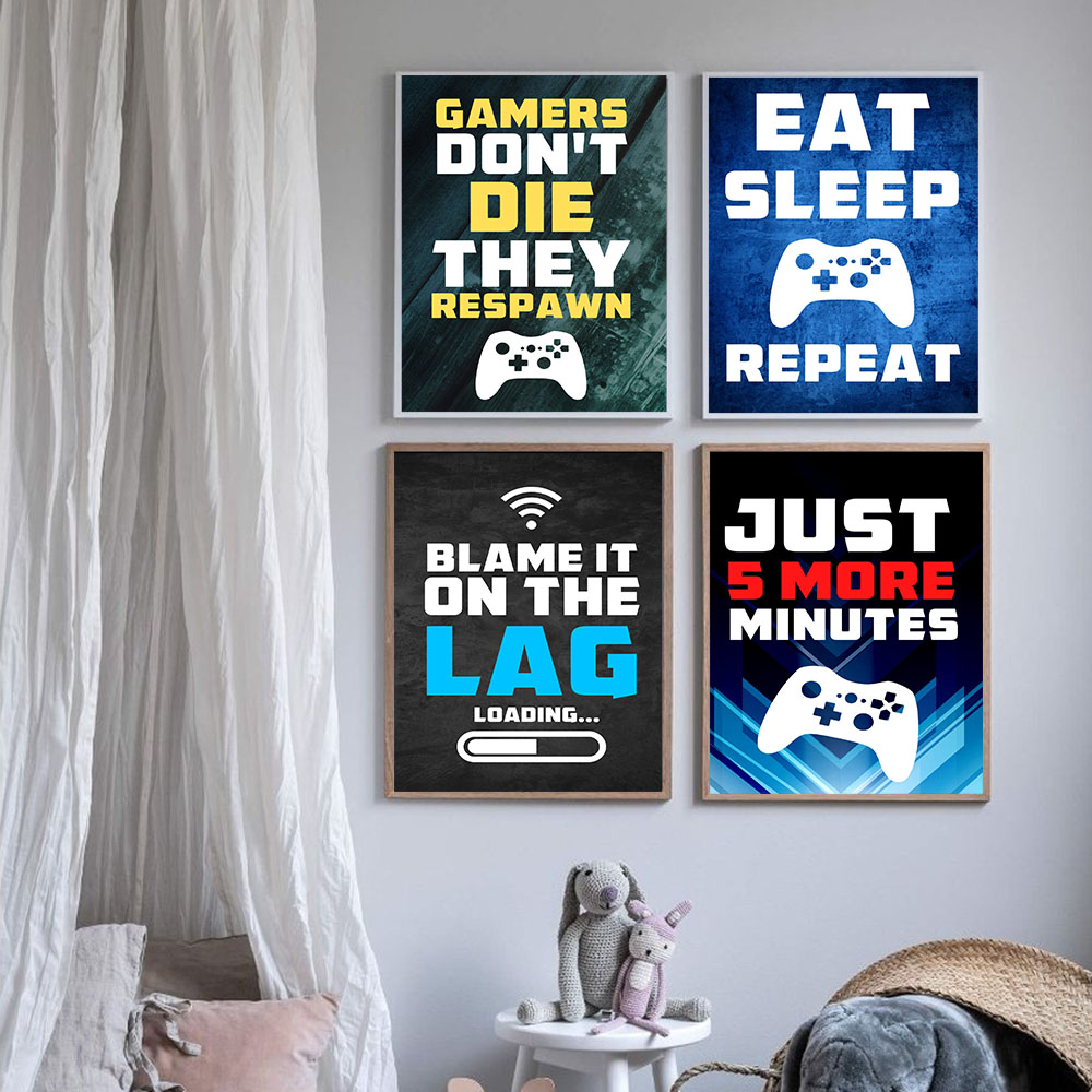 Gaming Quotes Art Painting Con - огляд і ціна Gaming Console Letters