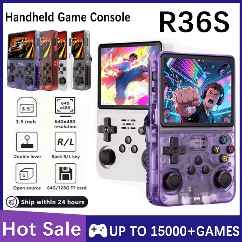 R36S Retro Game Console Arkos  - огляд і ціна Gaming Console Old