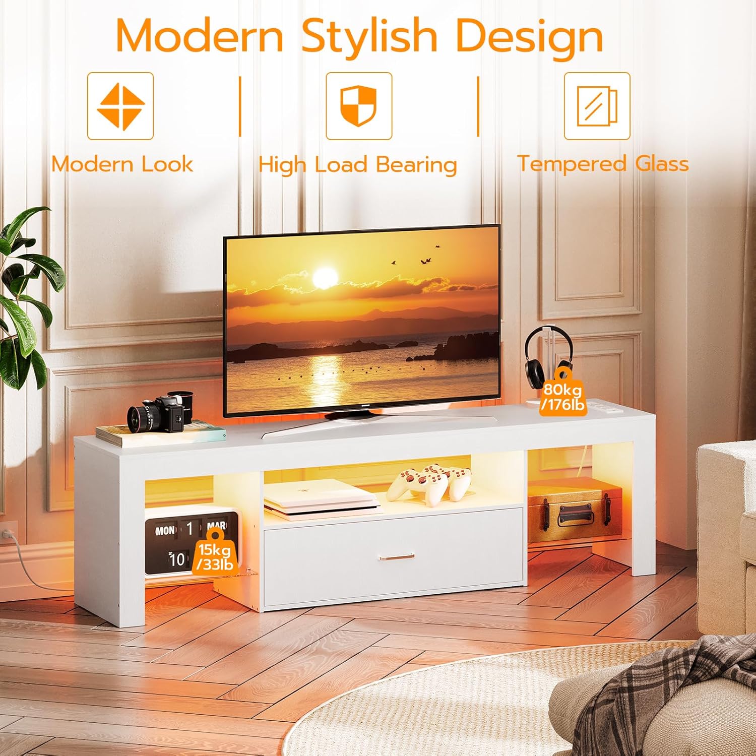 LED TV Stand with Power Outlet - огляд і ціна Gaming Console Images