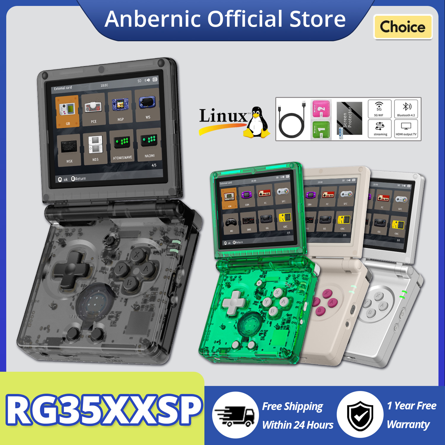 ANBERNIC RG35XXSP Flip Handhel - огляд і ціна Gaming Console Old